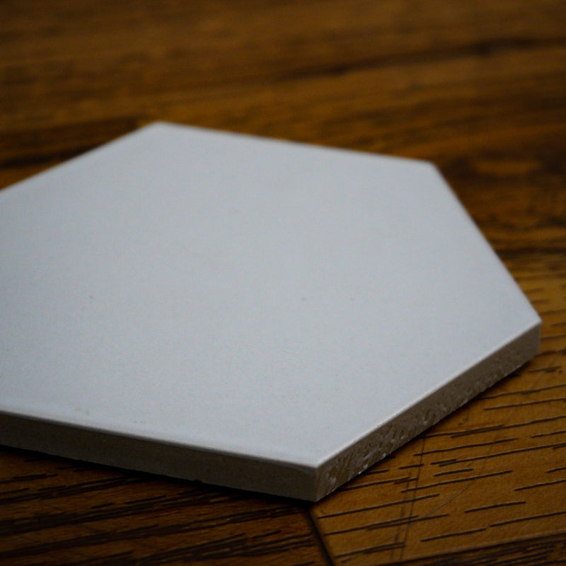4x4.5-Inch Matte Light Grey Hex Porcelain Tile – 50 pcs box covers 6.25 sq ft