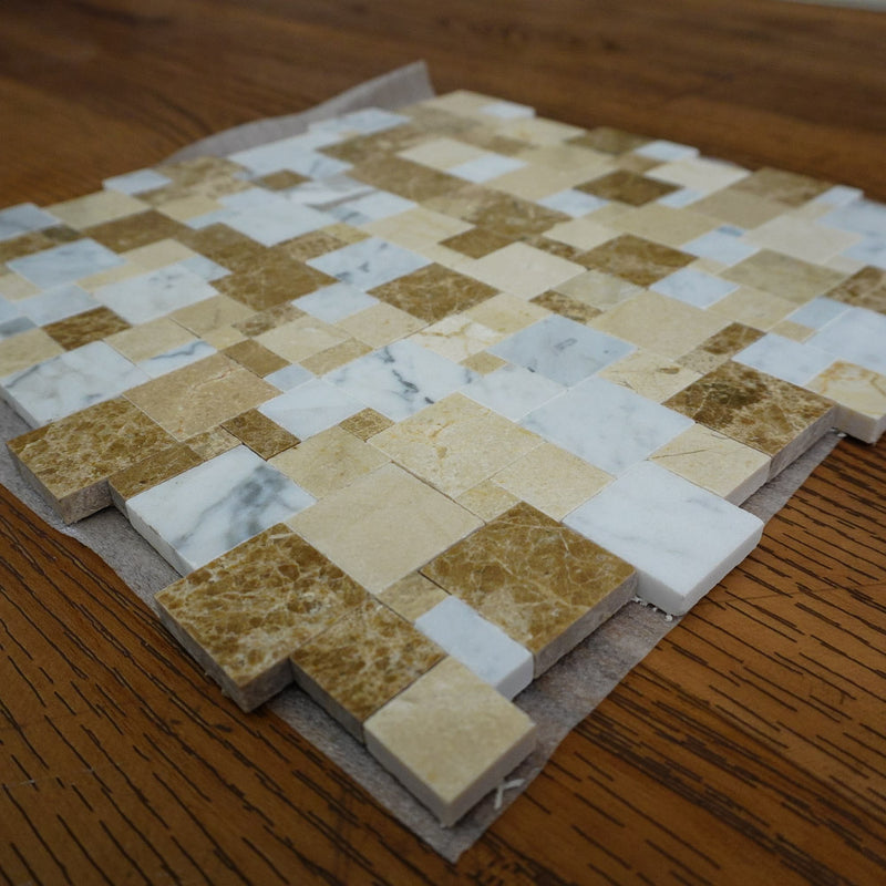 11x11-Inch Glossy Stone Mosaic Tile – 11 pcs box covering 9.24 sq ft