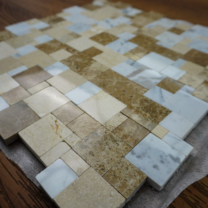 11x11-Inch Glossy Stone Mosaic Tile – 11 pcs box covering 9.24 sq ft