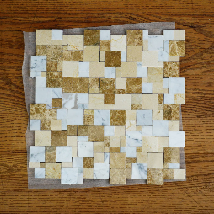 11x11-Inch Glossy Stone Mosaic Tile – 11 pcs box covering 9.24 sq ft