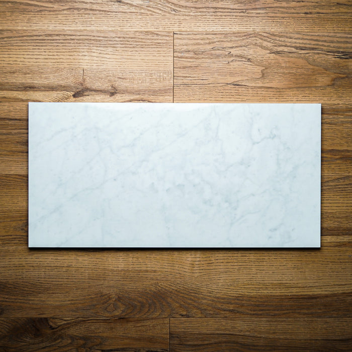 12" x 24" Eterna Carrara White Polished Tile – 15.50 sq. ft. (8 per box)