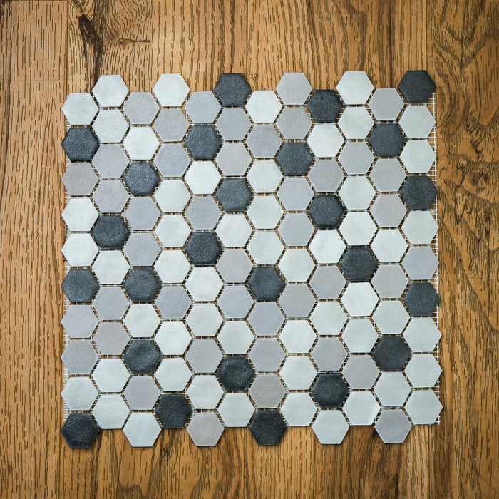 12" x 12" Onix Stoneblend Smoke Malla Mosaic Tiles – 5.63 sq. ft. (6 per box)