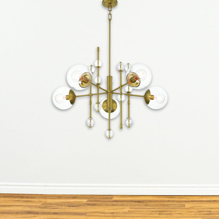 Traiton 5-light Chandelier in Gold