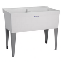 MUSTEE Utilatwin Double Laundry Tub Floor Mount 40 Inch x24 Inch