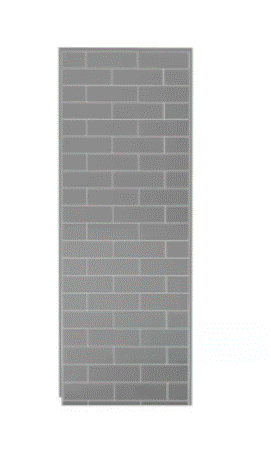 Utile 32 in. L x 80 in. H Single Side Shower Wall Panel in Metro Ash Grey