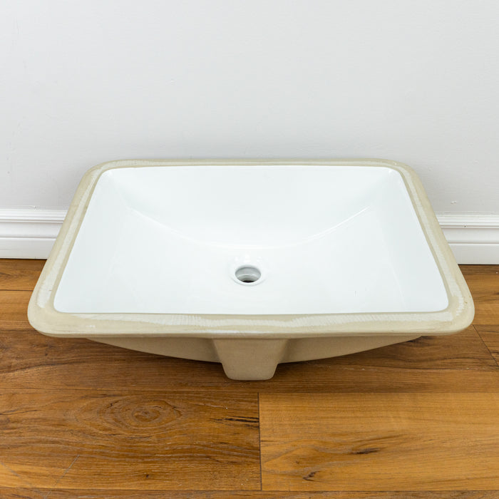 21" Porcelain Undermount Rectangle Sink