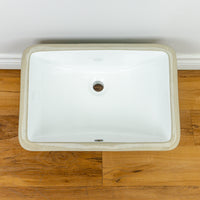 21" Porcelain Undermount Rectangle Sink