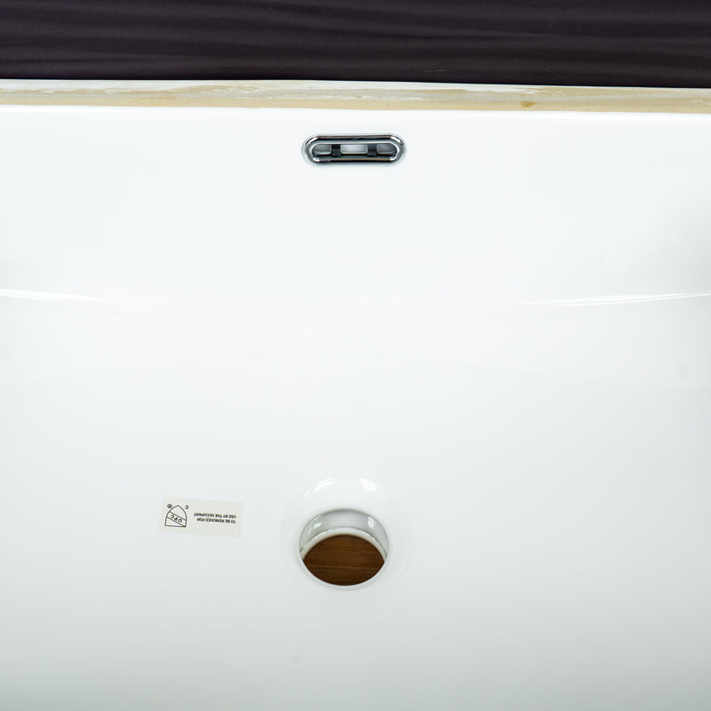 North American 21.5"  Rectangular Ceramic Undermount Sink