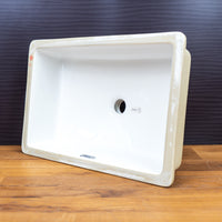 North American 21.5"  Rectangular Ceramic Undermount Sink