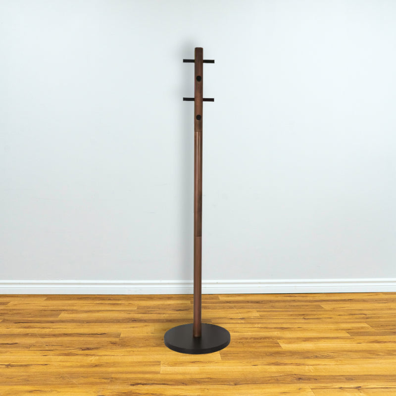 Pillar Coat Rack - Black/Walnut