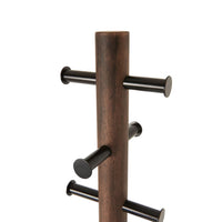 Pillar Coat Rack - Black/Walnut