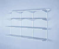 Everbilt 72-inch W x 48-inch H Heavy-Duty Garage Storage White Wire Utility Rack Kit