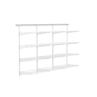 Everbilt 72-inch W x 48-inch H Heavy-Duty Garage Storage White Wire Utility Rack Kit