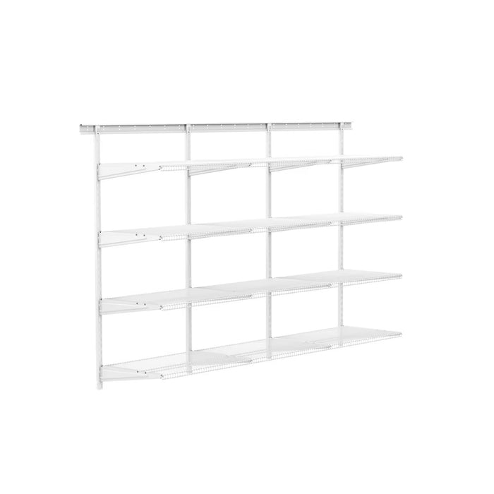 Everbilt 72-inch W x 48-inch H Heavy-Duty Garage Storage White Wire Utility Rack Kit