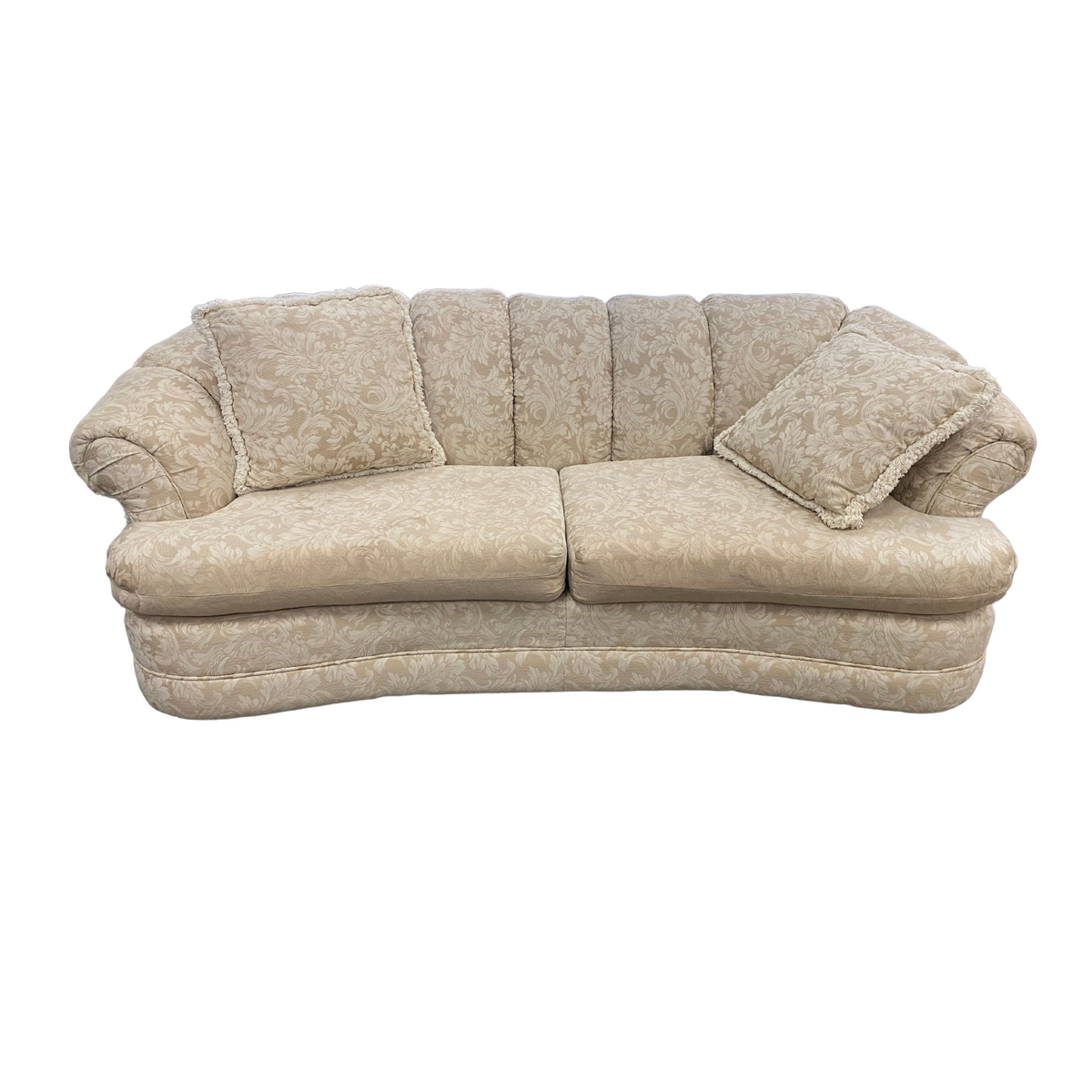 Beige Traditional Style Floral Sofa