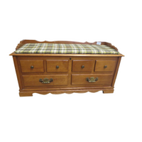 44.5'W plaid Fusion Vintage storage Chest