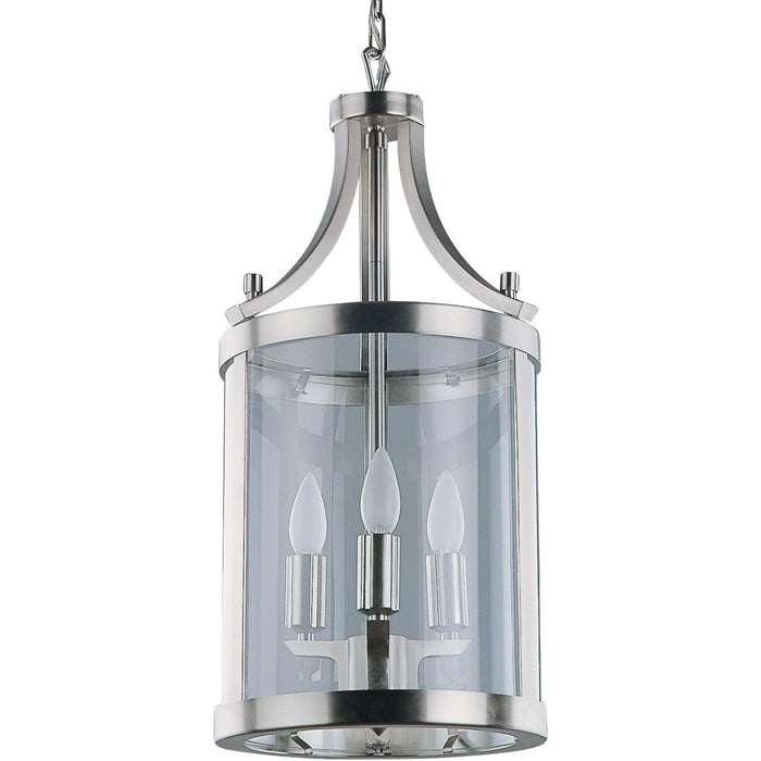 Niagara 3-Light Glass and Steel Pendant Lighting