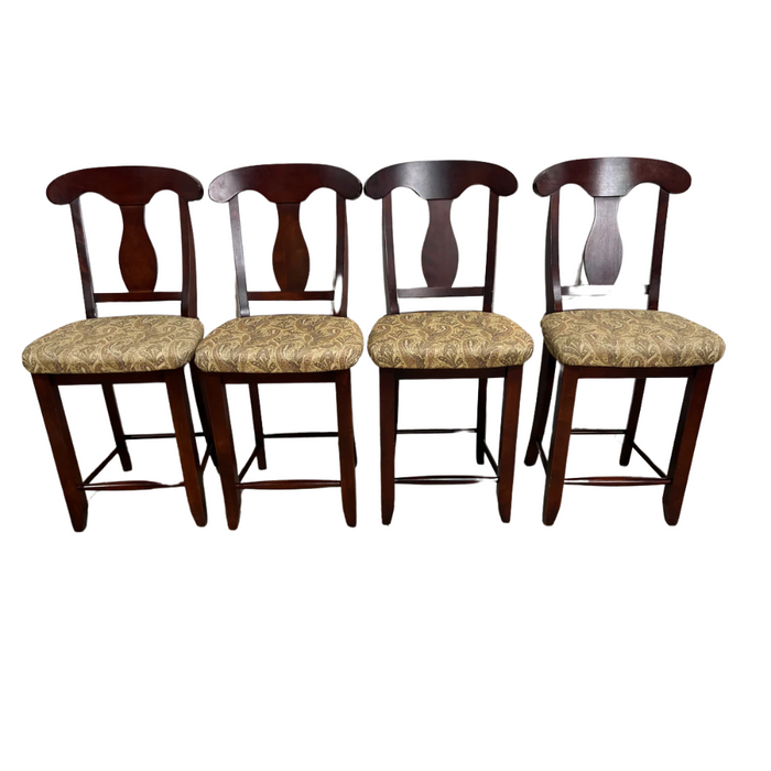 High Back Counter Bar Stools - Set of 4