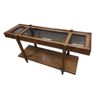 Wooden Console with Glass