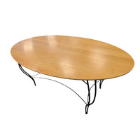 Oval Dining Table in Metal base