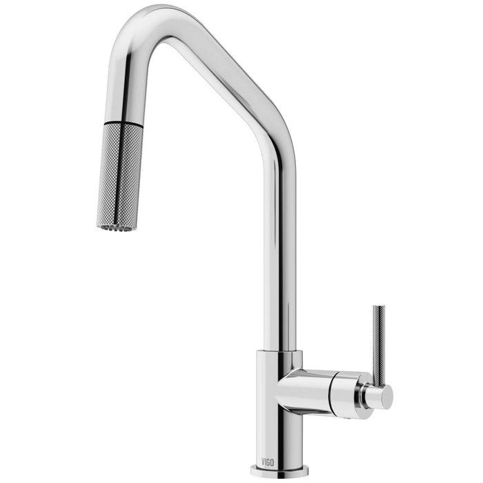 Single-Handle Chrome Pull-Down Sprayer Kitchen Faucet