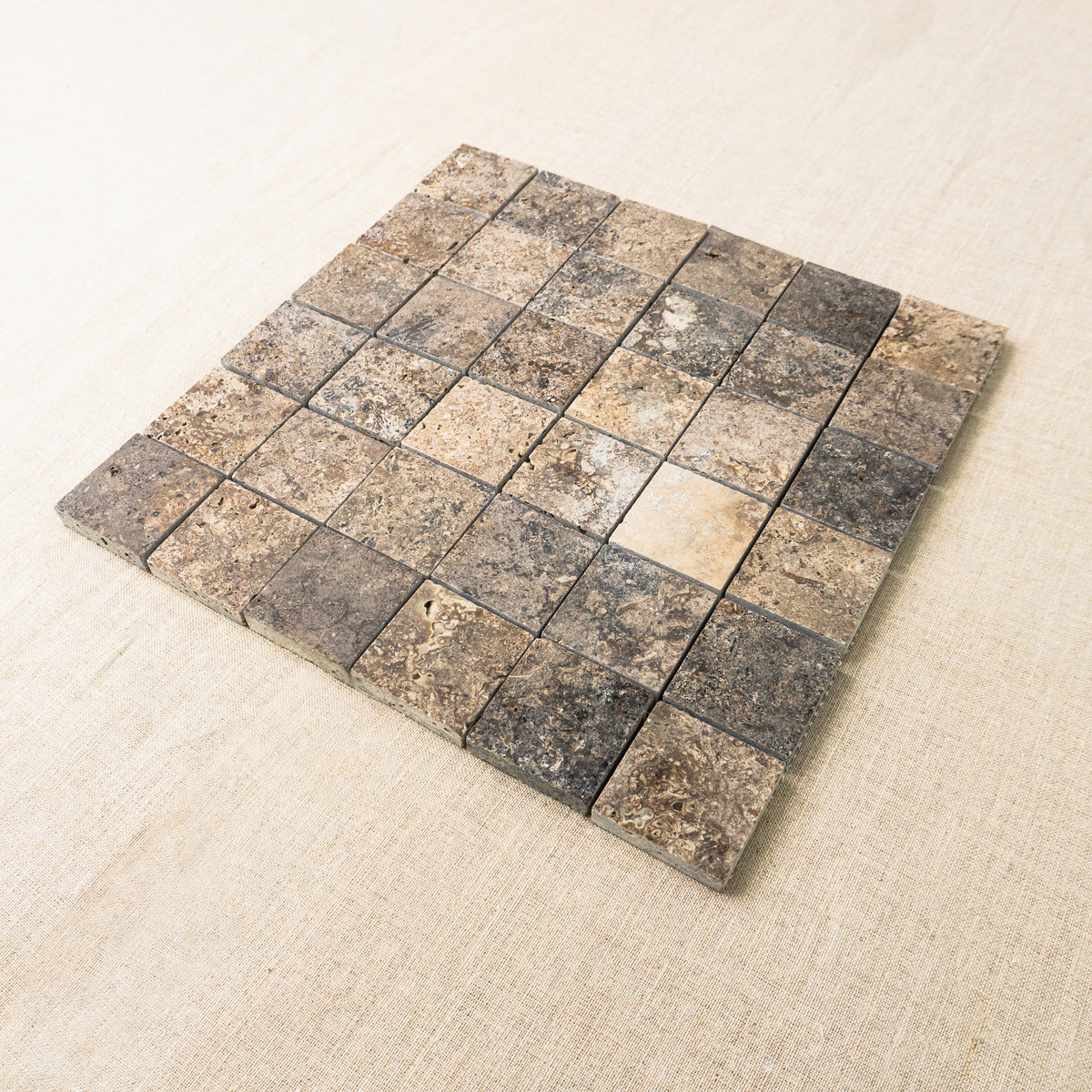 12"x 12" Stone Mosaic Tiles in Chocolate - 11pcs (11 sq ft/box)