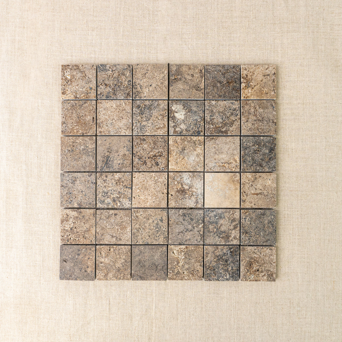 12"x 12" Stone Mosaic Tiles in Chocolate - 11pcs (11 sq ft/box)