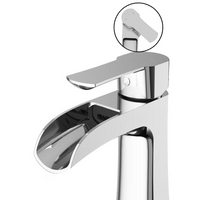 VIGO Paloma Single Hole Single-Handle Waterfall Bathroom Faucet in Chrome