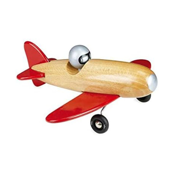 Vilac - Natural and Red Wood Aeroplane