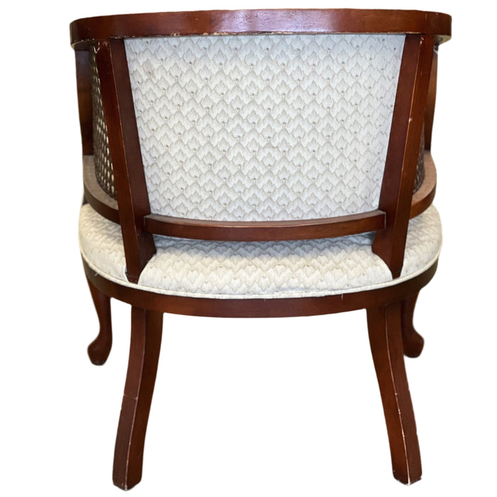 Vintage Cane Tufted Armchair