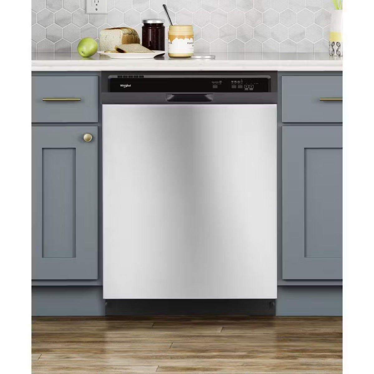 24-Inch Whirlpool Heavy-Duty Dishwasher, 1-Hour Wash Cycle - WDF330PAHS4