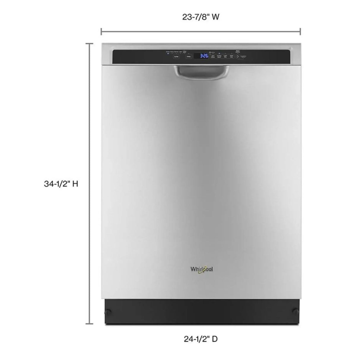 24-Inch Whirlpool Built-In Dishwasher, SS - WDF560SAFM2