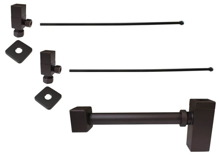 WESTBRASS Oil Rubbed Bronze Brass Lavatory Kit