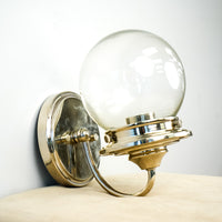 1-Light Wall Sconce in Modern Glass Globe