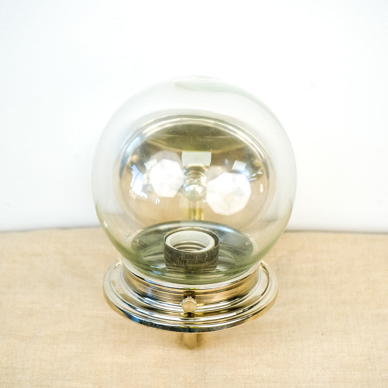 1-Light Wall Sconce in Modern Glass Globe