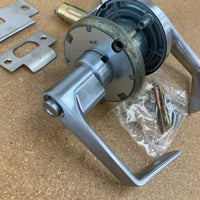 Schlage ND40 Privacy Cylindrical Lock Rhodes Lever in Satin Nickel