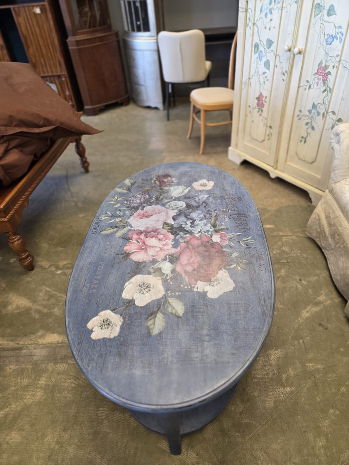 Blue Hand-Painted center table