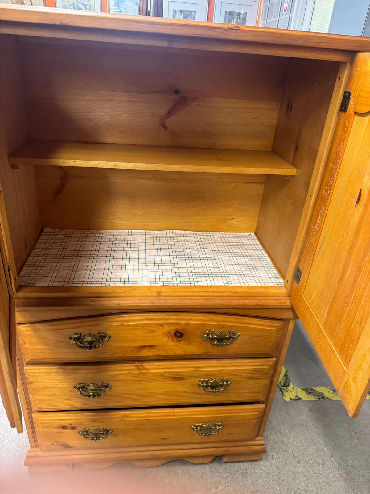 33.5'W Wooden Armoire