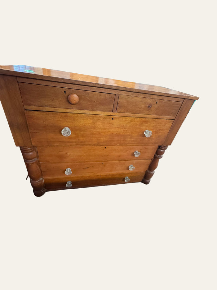 47"W 6-Drawer Wooden Dresser