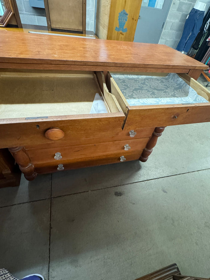 47"W 6-Drawer Wooden Dresser