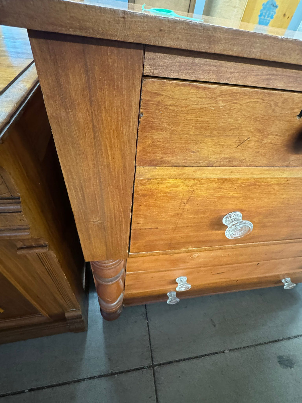 47"W 6-Drawer Wooden Dresser