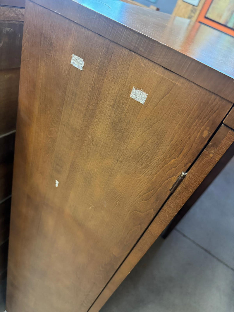 33.5"W Wooden Bookcase With Glass Door