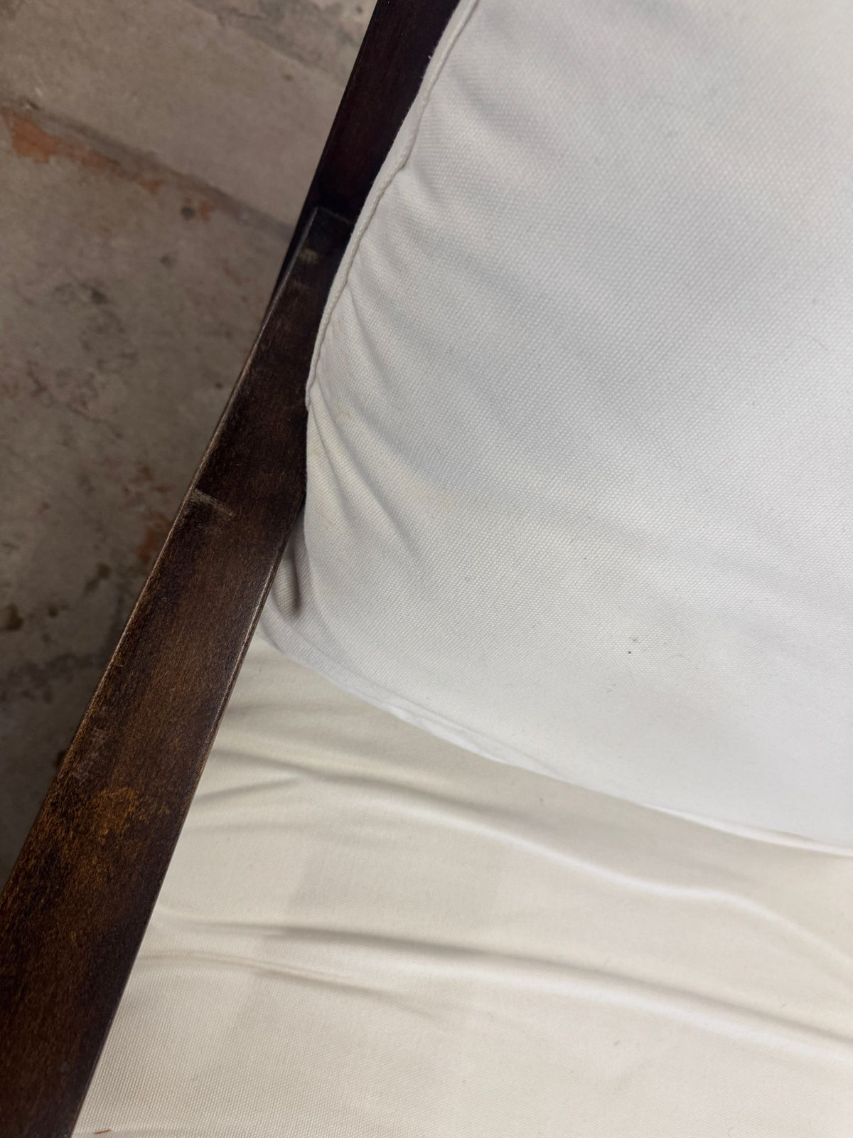 48.5"W Off-white 2-Seater Wooden Sofa