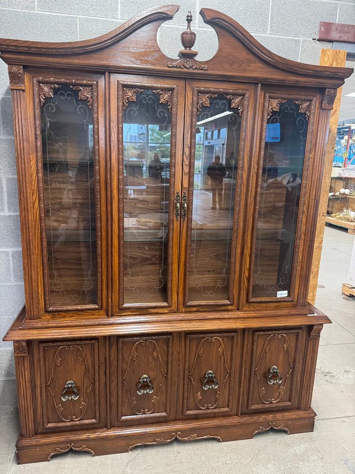65"W 2-Piece Vintage Buffet/Hutch
