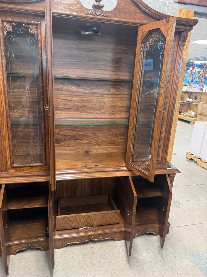 65"W 2-Piece Vintage Buffet/Hutch
