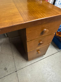 45"W Wood Desk with Six Drawers