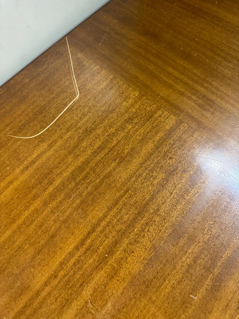 45"W Wood Desk with Six Drawers