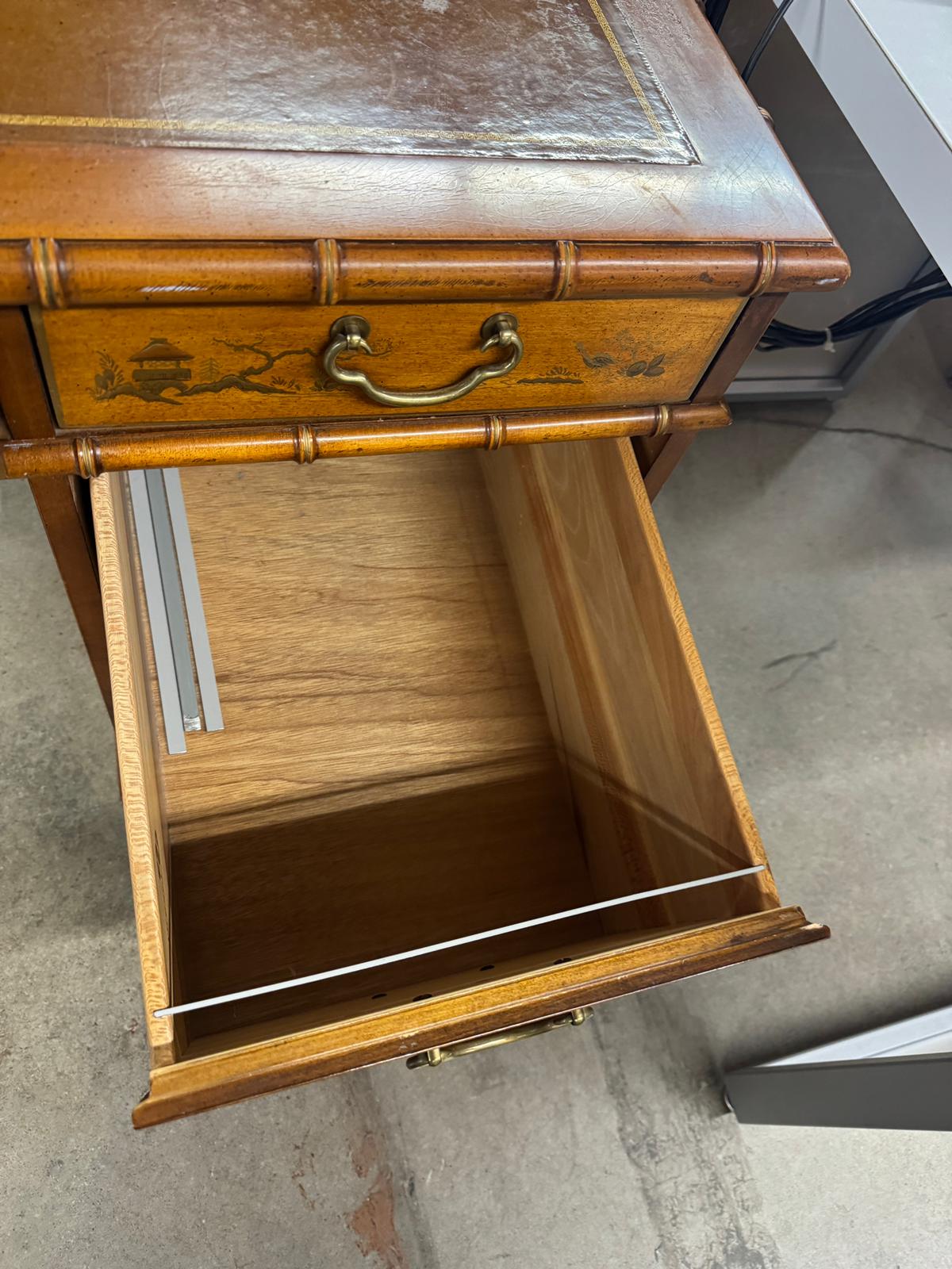 55"W Wooden Desk With 5-Drawers