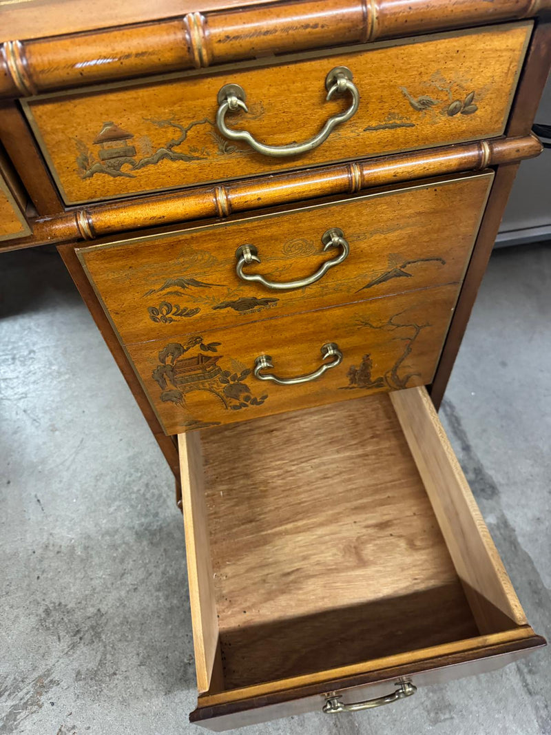 55"W Wooden Desk With 5-Drawers