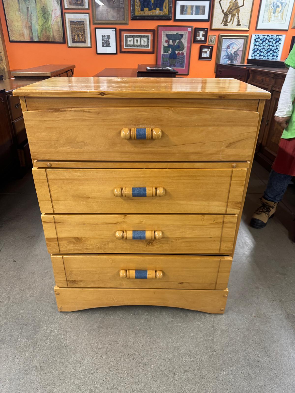 31"W 4-Drawer Wooden Dresser